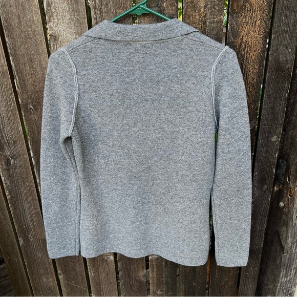 Nathalie Seaver Gray Cashmere Blend Button Down Sweater Blazer Cardigan Sz S(1) - Picture 6 of 13